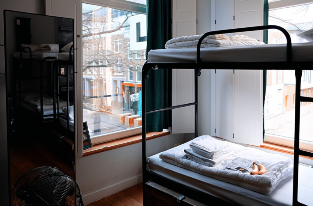 black metal bunk bed