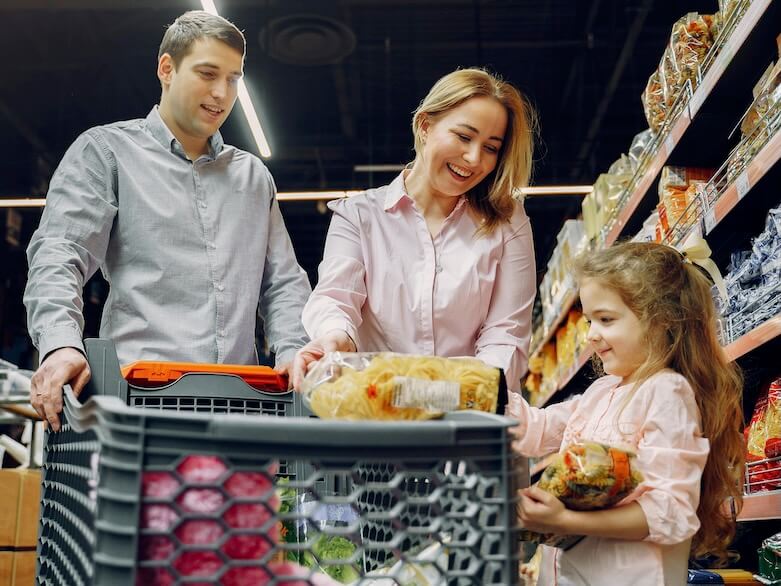 Family Doing Grocery Shopping
