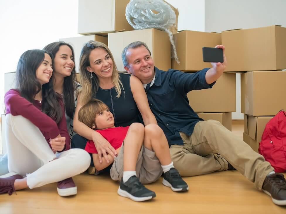 A Family Taking a Selfie