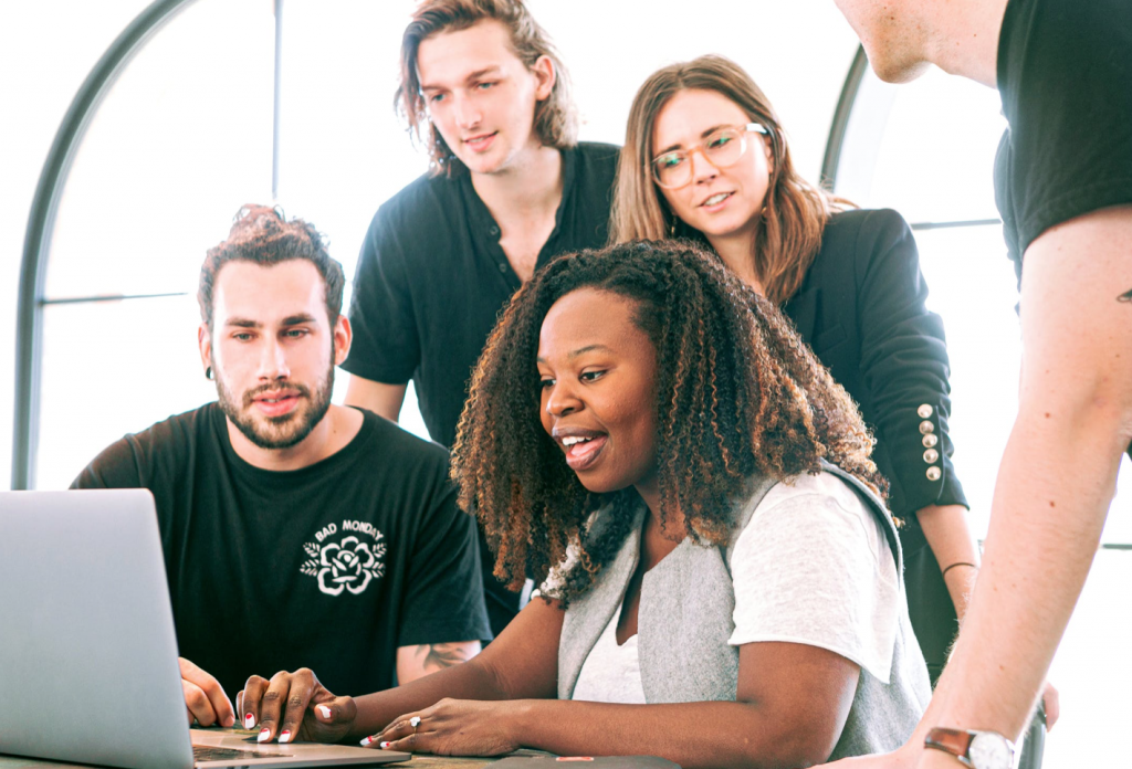 Woman Sharing Her Presentation with her Colleagues