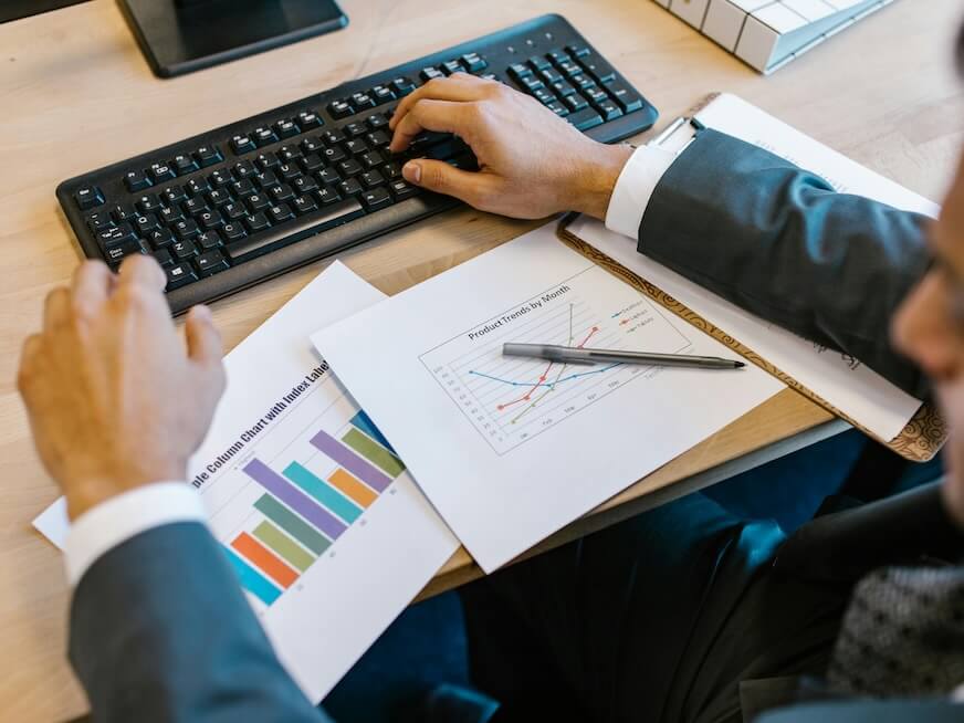 Person Typing on a Keyboard