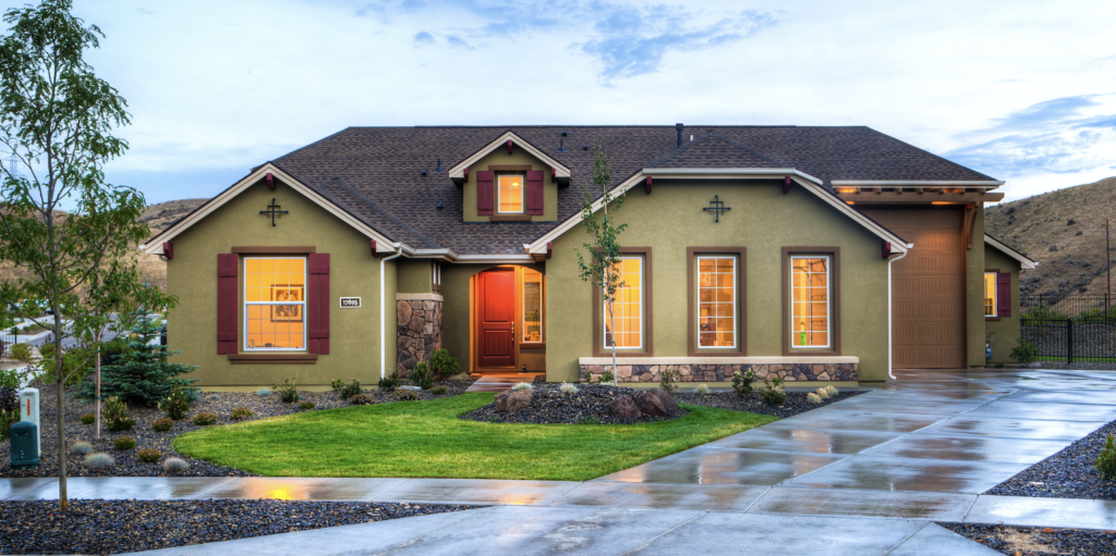 Lighted Beige House Feature Image