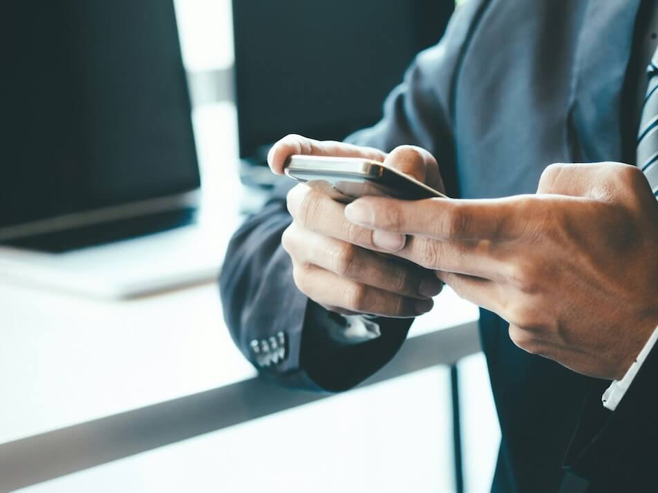businessman using mobile phone 