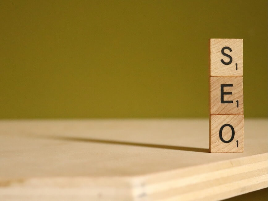 SEO in simple tiles stacked vertically.