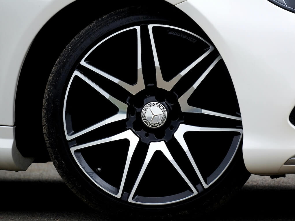 Silver Mercedes Benz Wheel With Tire