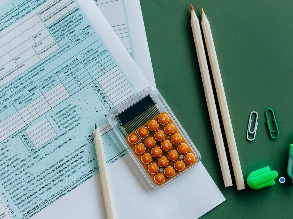 Tax Documents on the Table