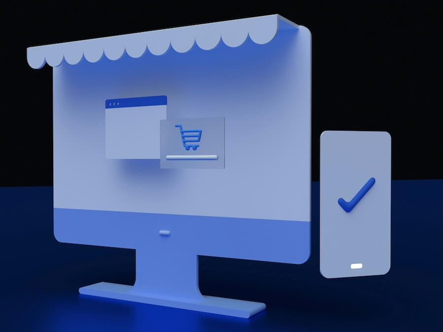 a computer screen with a check mark on it