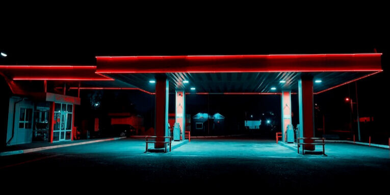 Gasoline Station during Nighttime FEATURED TIME