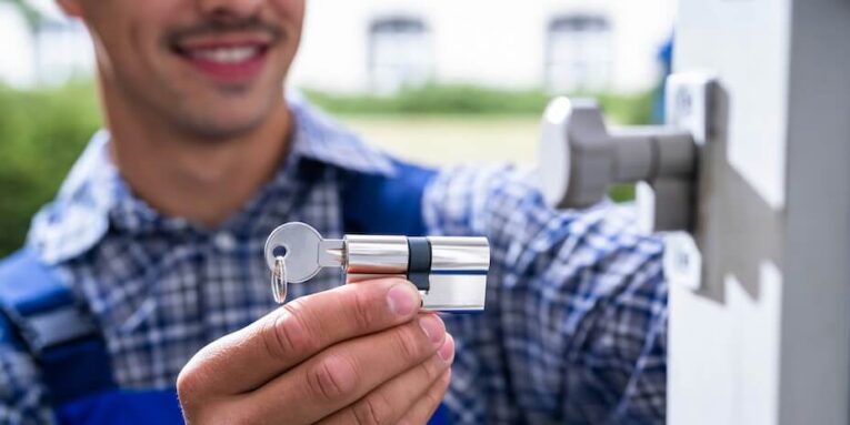 locksmith lock door repair worker changing and cylinder FEATURED IMAGE