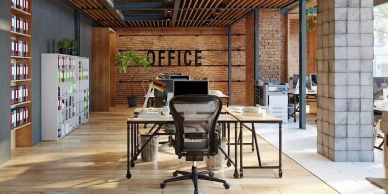 contemporary loft office interior 3d rendering design concept FEATURED IMAGE