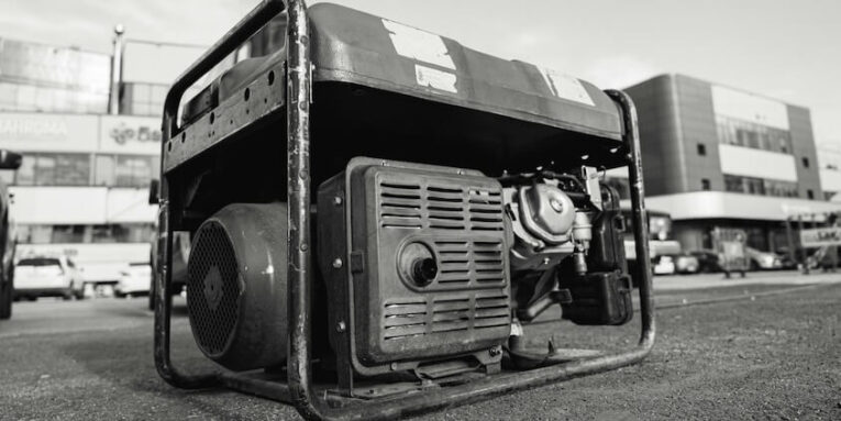 a mobile diesel generator in a parking lot FEATURED IMAGE