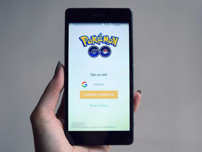 Pokemon Go Application on Smartphone Screen