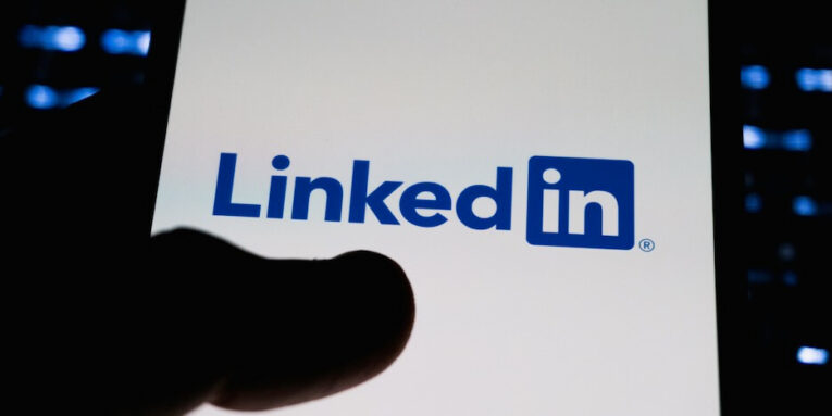 linkedin logo displayed on a smartphone screen FEATURED IMAGE