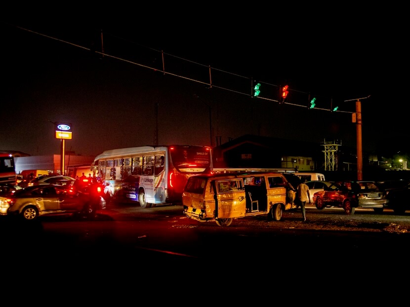 cars crash at night