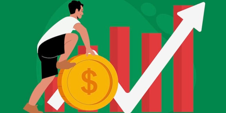 man pushing coin up rising graph with arrow FEATURED IMAGE