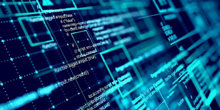 futuristic information interface with data connections and network patterns 3d illustration FEATURED IMAGE
