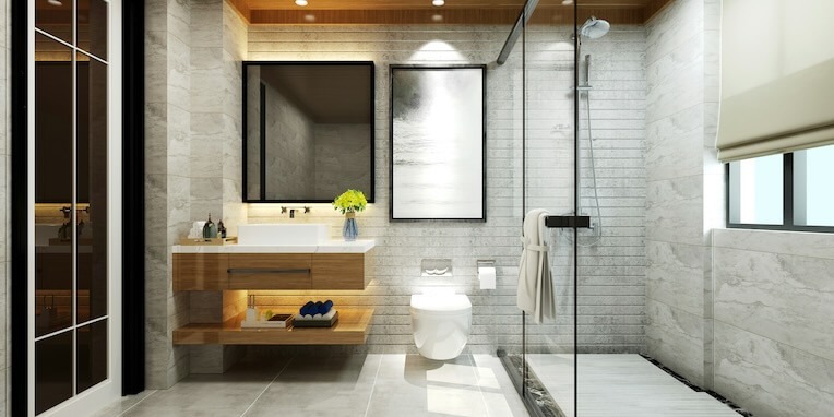 3d render of luxury bathroom FEATURED IMAGE