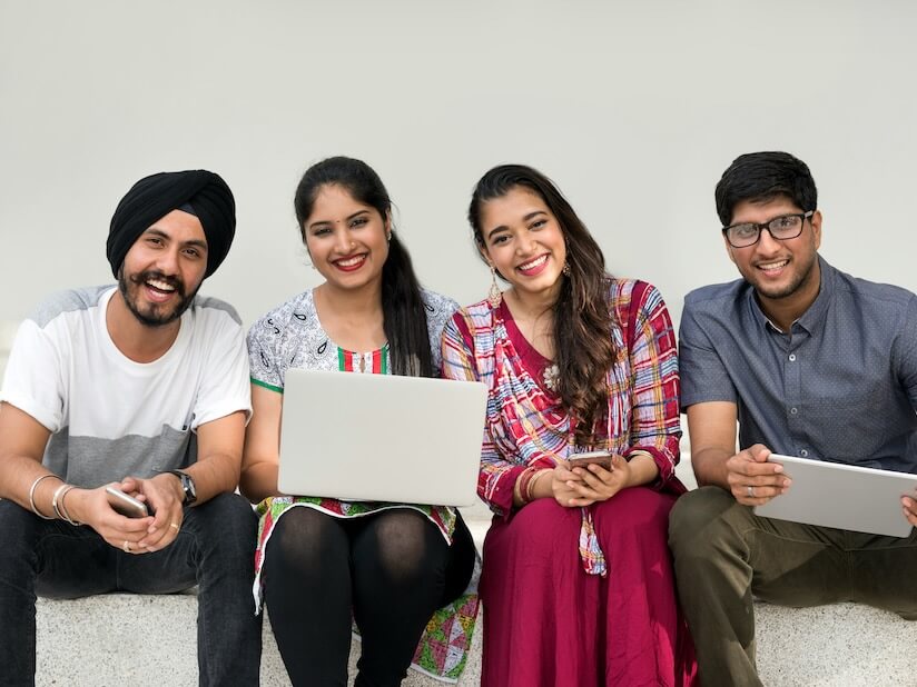 Indian community togetherness technology concept