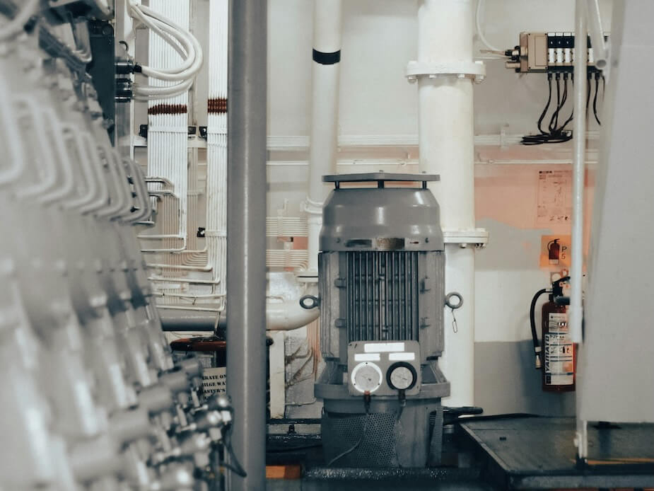 a large factory machinery