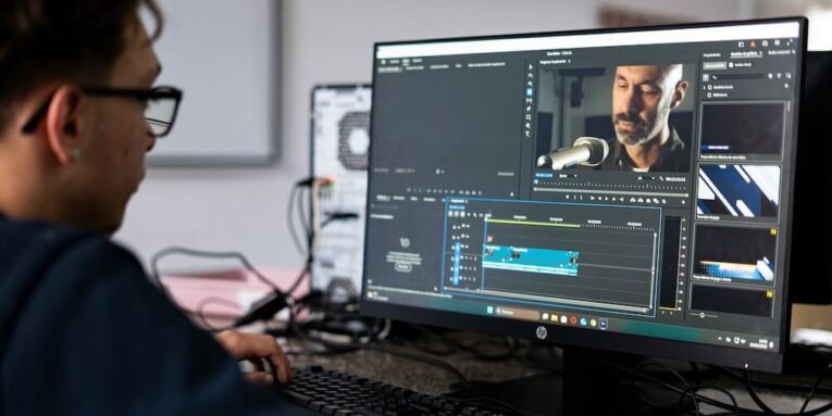 a person edits video on a computer FEATURED IMAGE