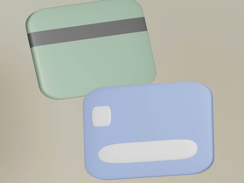 a couple of thin tracker credit card types